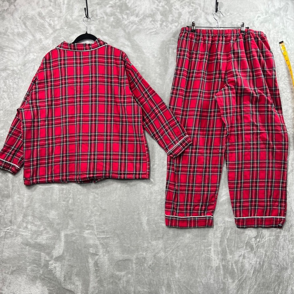 Lanz of Salzburg Buffalo Check Flannel Pajamas Women's XL Cozy Lounge Holiday - Picture 2 of 7